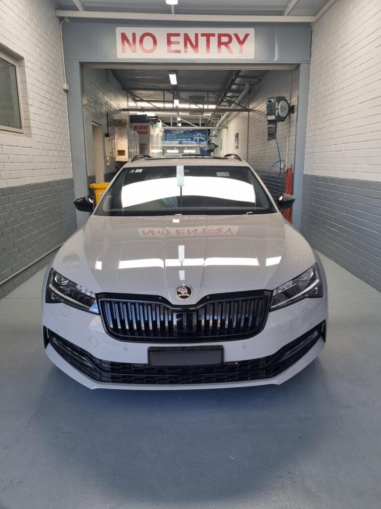 Grey Skoda Car